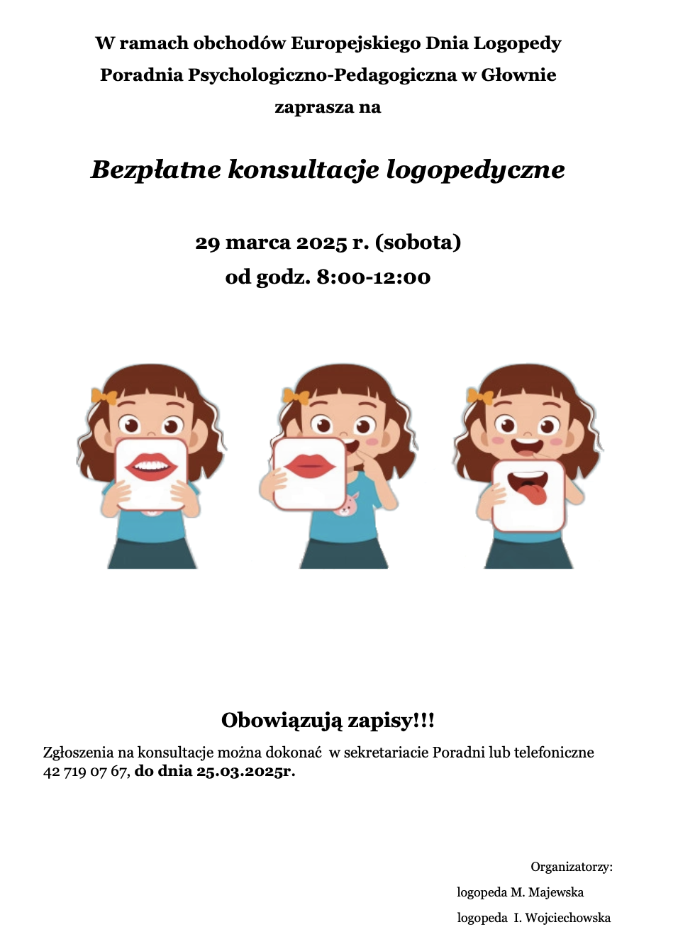 bezplatne badania logopedyczne